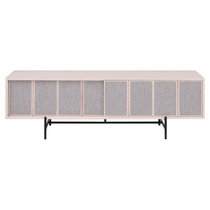 Canvas Media Unit With Fabric - Ash, Hallingdal