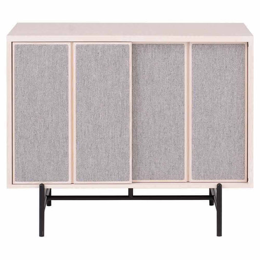 Canvas Small Cabinet With Fabric - Ash