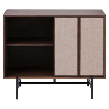 Canvas Small Cabinet With Fabric - Walnut, Hallingdal