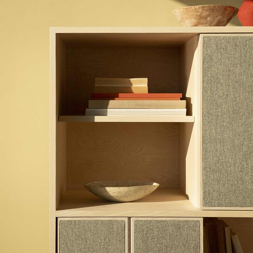 Canvas Tall Cabinet With Fabric - Ash, Hallingdal