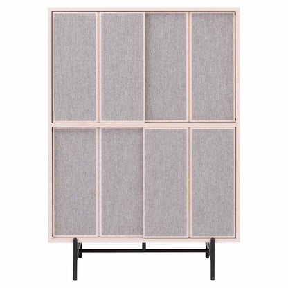 Canvas Tall Cabinet With Fabric - Ash