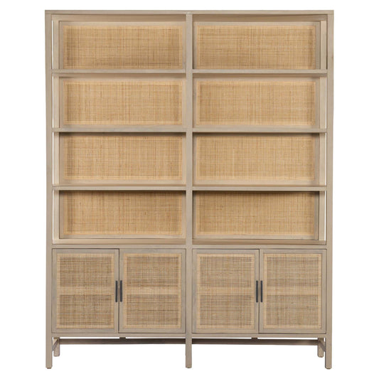 Caprice Wide Bookshelf - Natural Mango