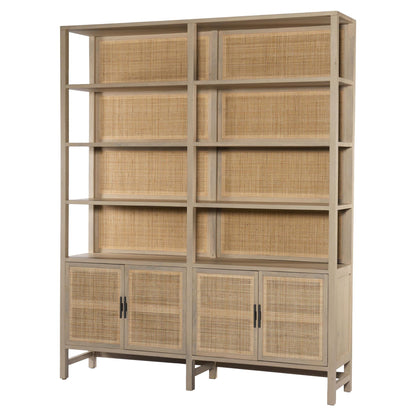 Caprice Wide Bookshelf - Natural Mango
