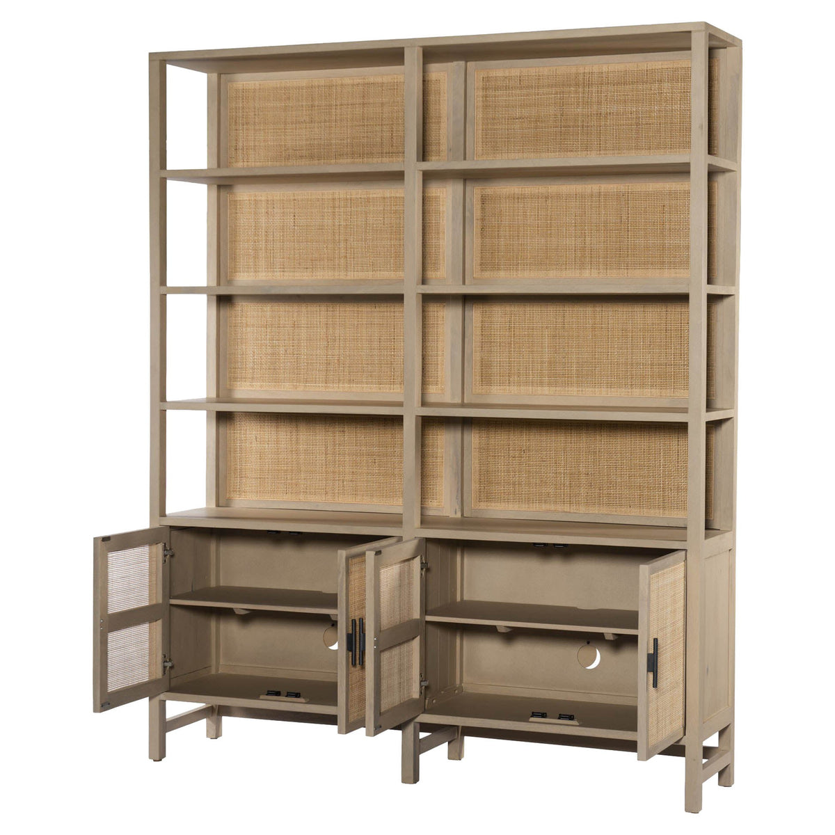 Caprice Wide Bookshelf - Natural Mango