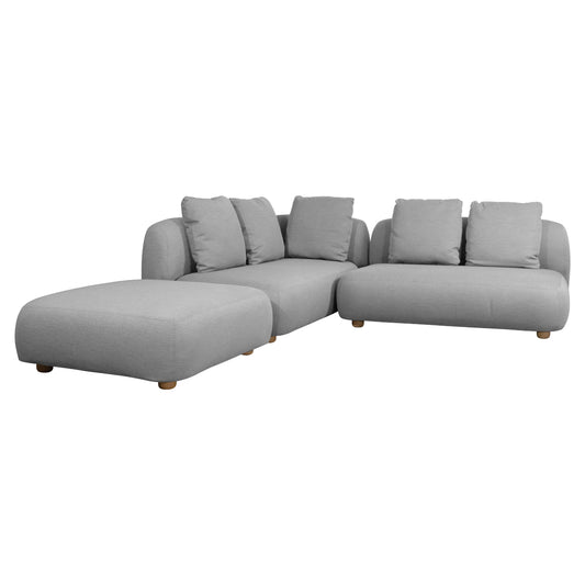 Capture Outdoor Corner Sofa With Chaise Lounge - Light Gray