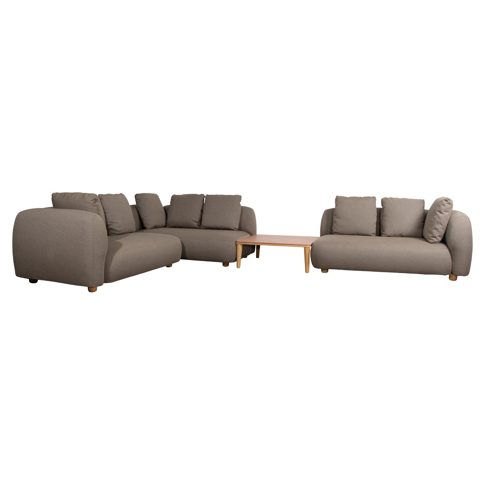 Capture Outdoor Corner Sofa With Table and Chaise Lounge - Taupe