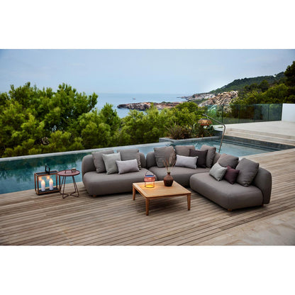 Capture Outdoor Corner Sofa With Table, Pouf and Chaise Lounge - Taupe