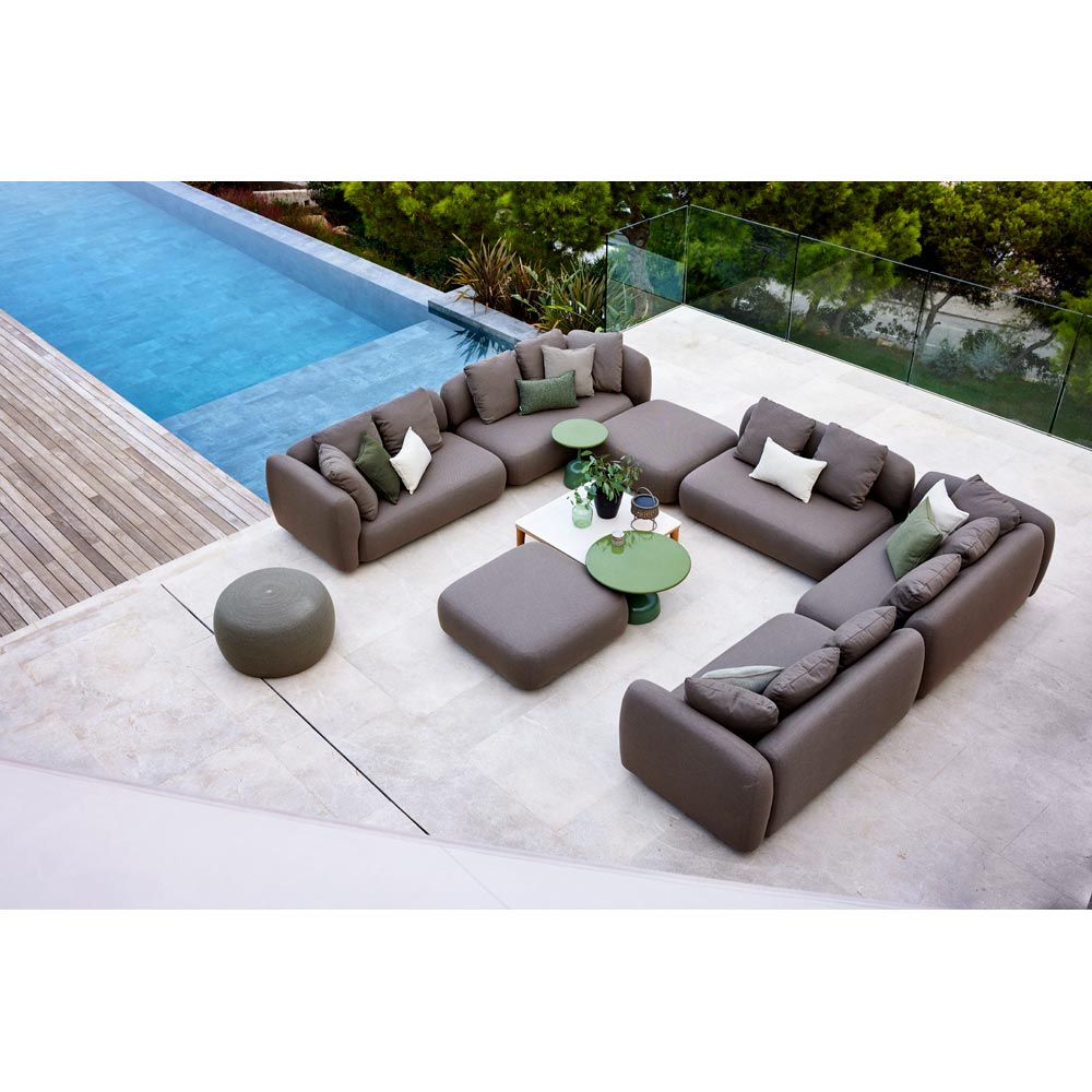 Capture Outdoor Pouf - Light Gray