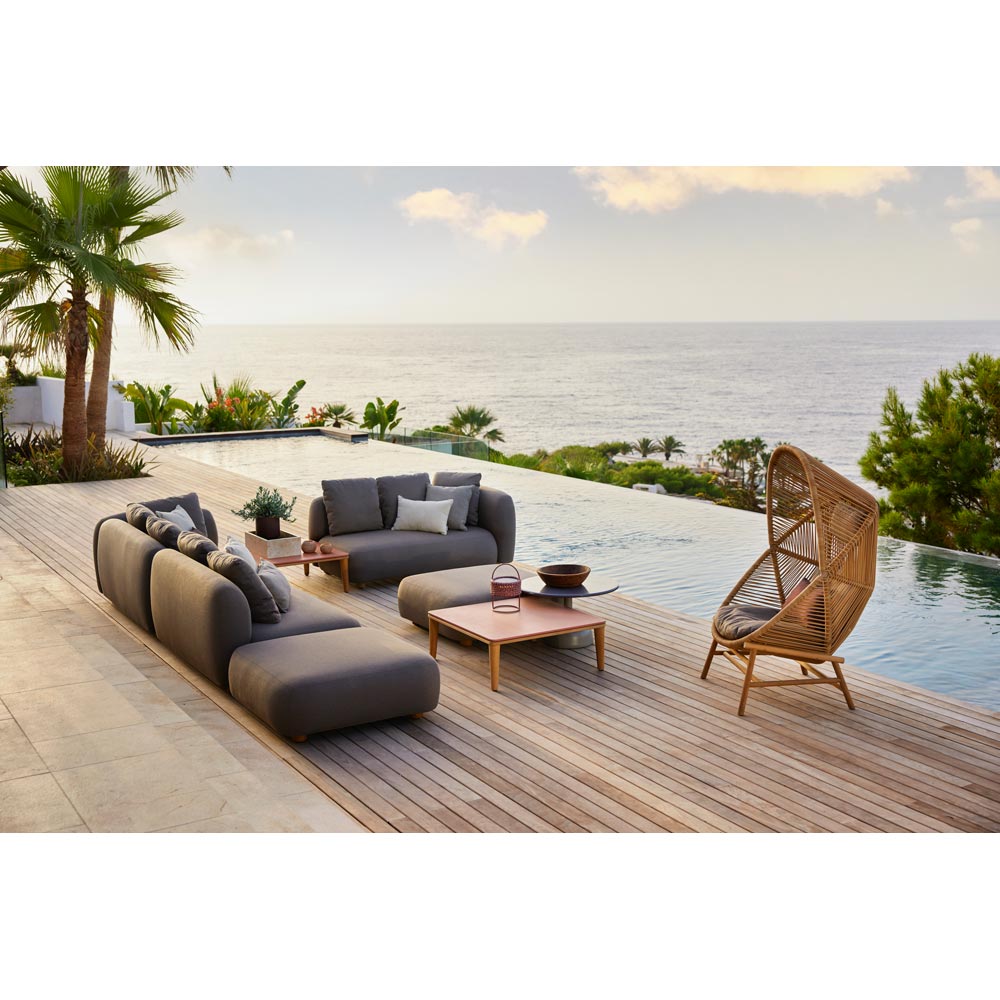Capture Outdoor Pouf - Taupe