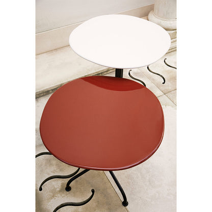 Carmel Bistro Lounge Table - Rock Red, Black Base