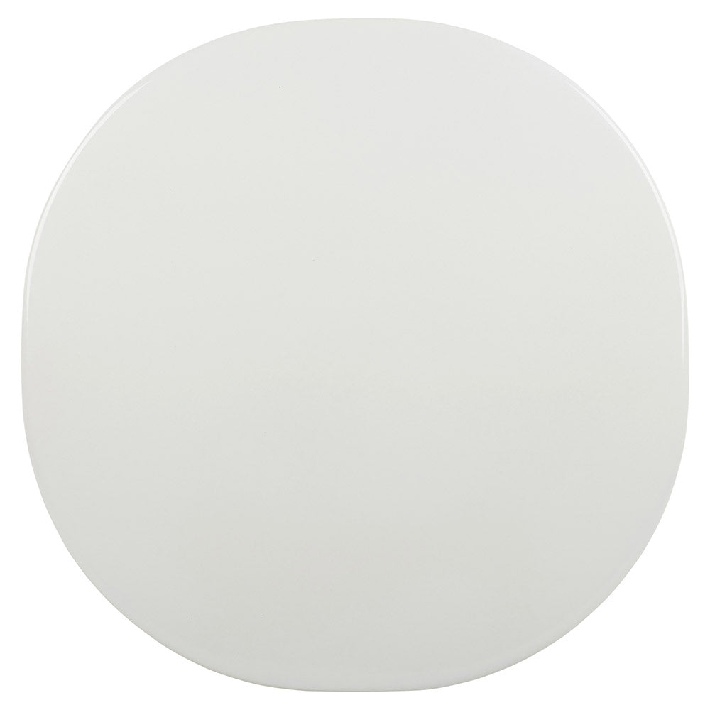 Carmel Medium Coffee Table - Clam White, Black Base