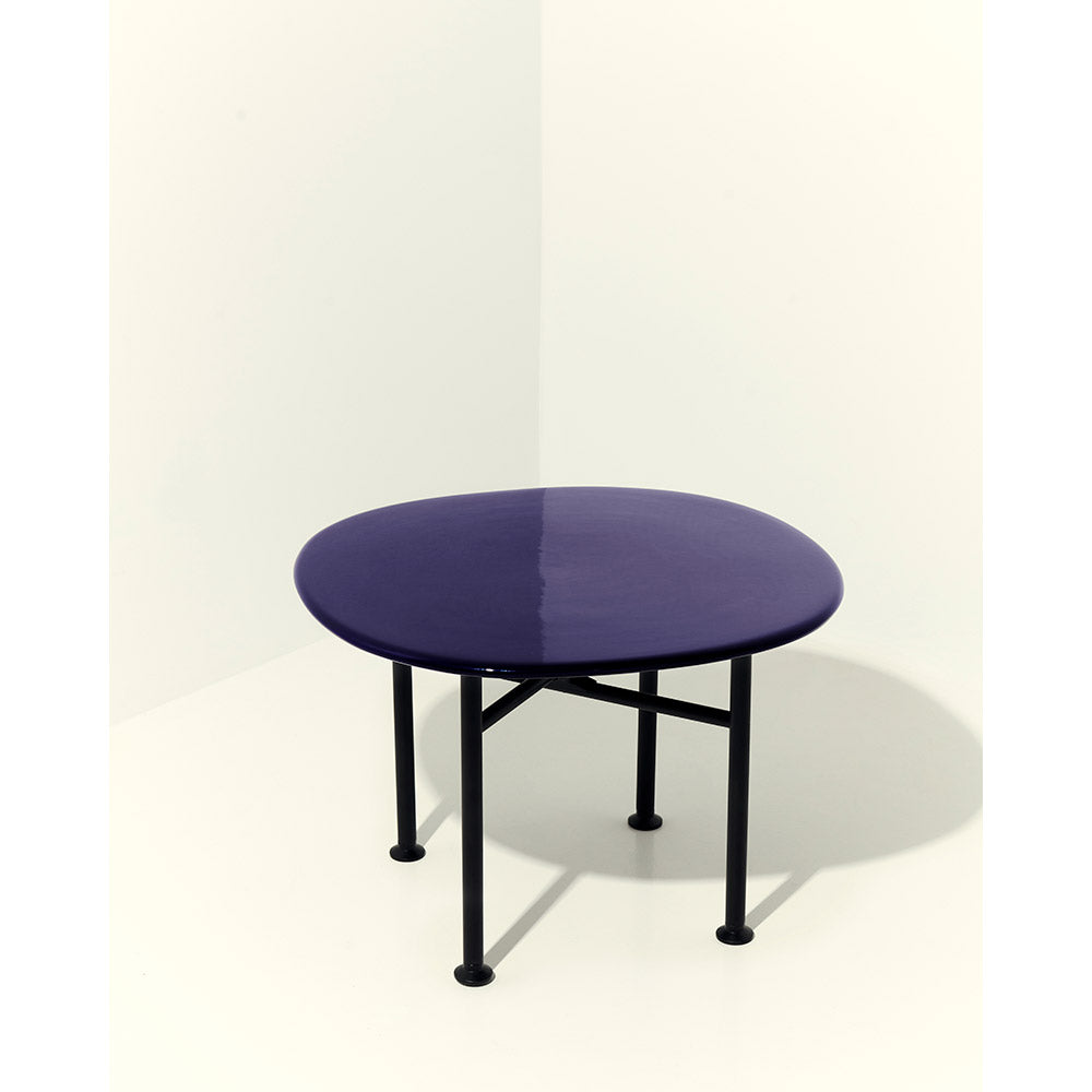 Carmel Small Coffee Table - Pacific Blue, Black Base