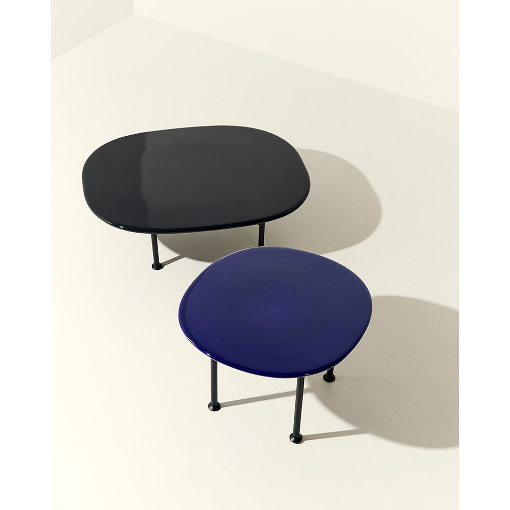 Carmel Small Coffee Table - Pacific Blue, Black Base