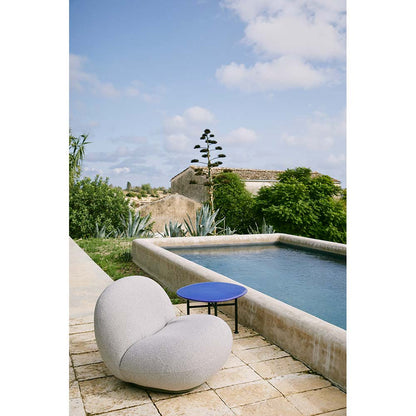 Carmel Small Coffee Table - Pacific Blue, Black Base