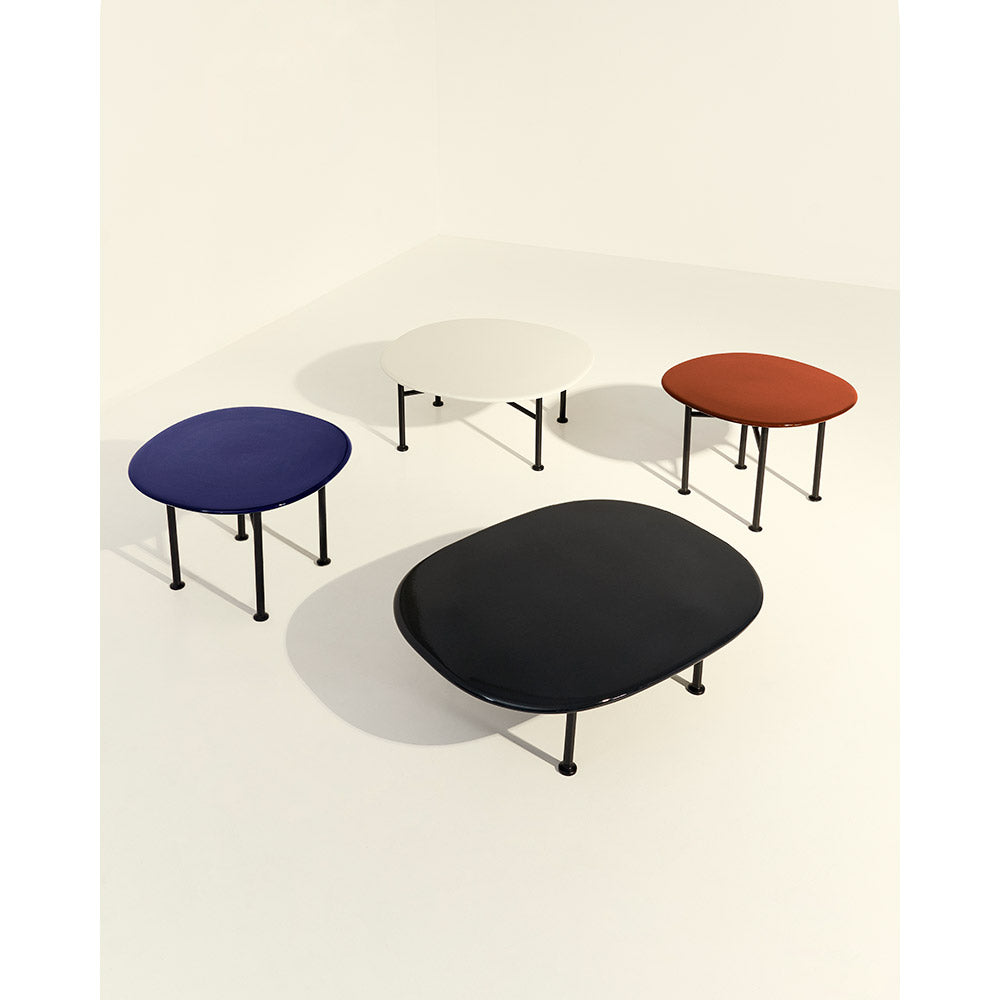 Carmel Small Coffee Table - Rock Red, Black Base