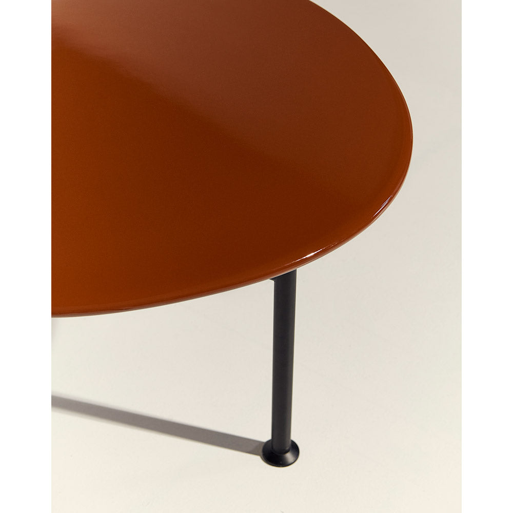 Carmel Small Coffee Table - Rock Red, Black Base