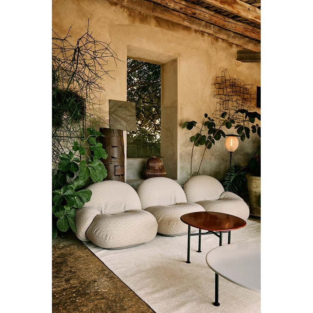 Carmel Small Coffee Table - Rock Red, Black Base