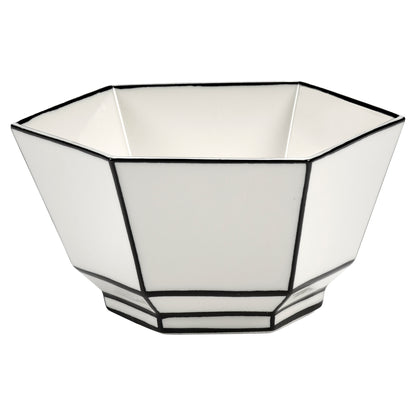 Carte Blanche Black and White Breakfast Bowl - Set of 4