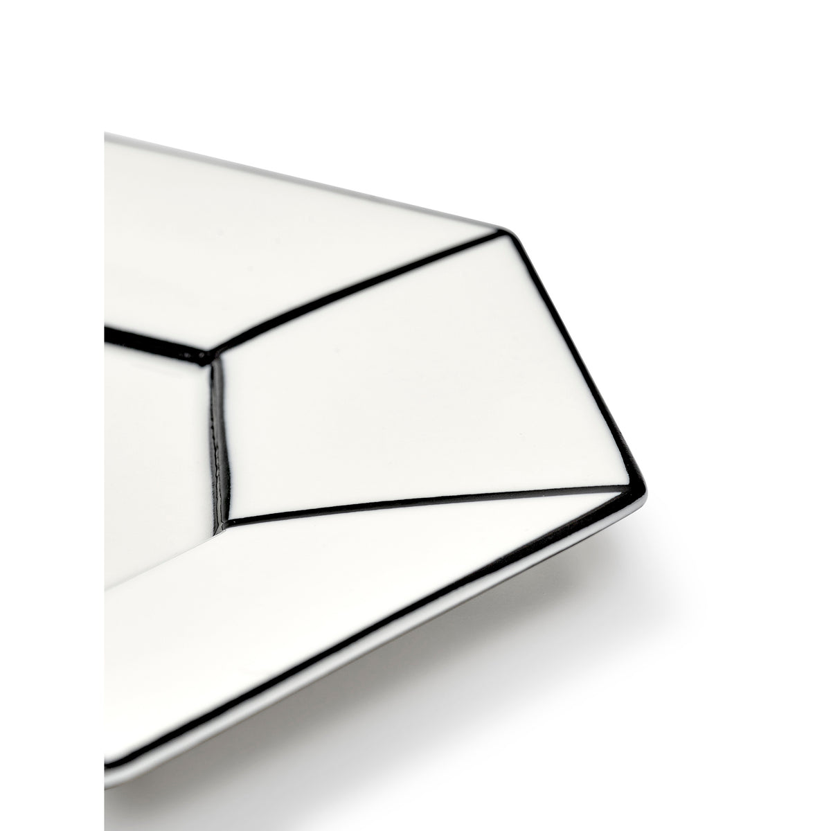 Carte Blanche Black and White Breakfast Plate - Set of 4