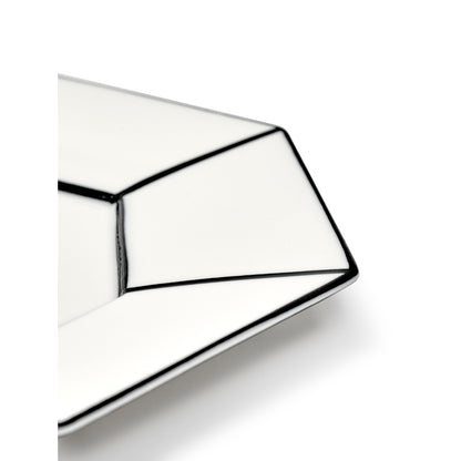 Carte Blanche Black and White Breakfast Plate - Set of 4