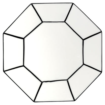 Carte Blanche Black and White Breakfast Plate - Set of 4
