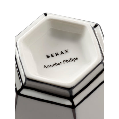Carte Blanche Black and White Capuccino Cup with Saucer - Set of 4