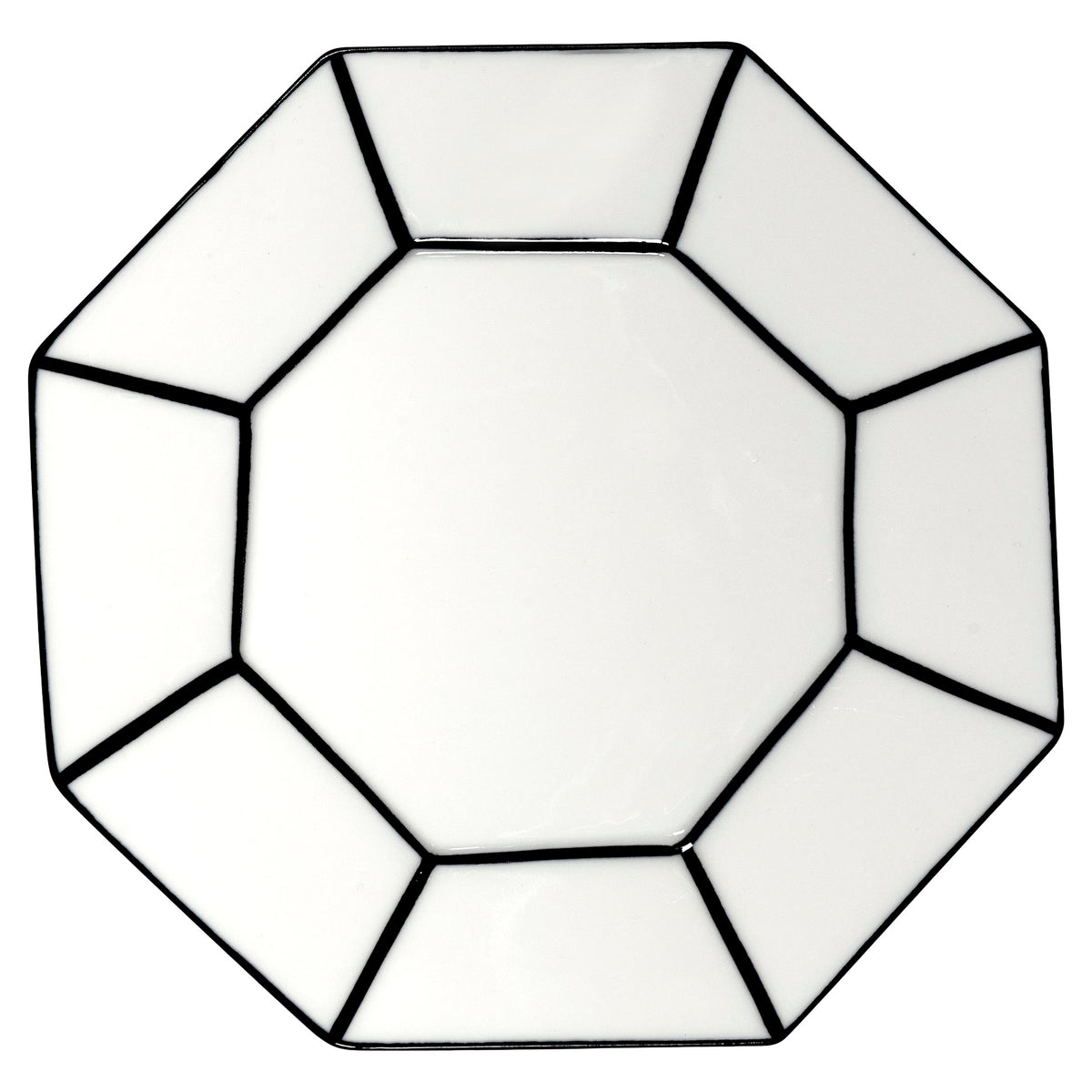 Carte Blanche Black and White Dessert Plate - Set of 4