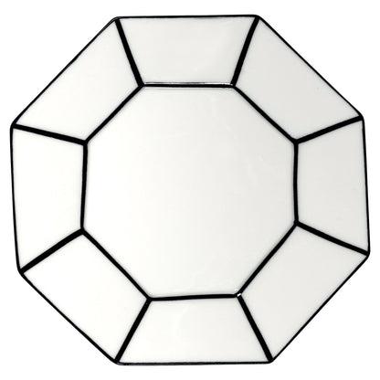 Carte Blanche Black and White Dessert Plate - Set of 4