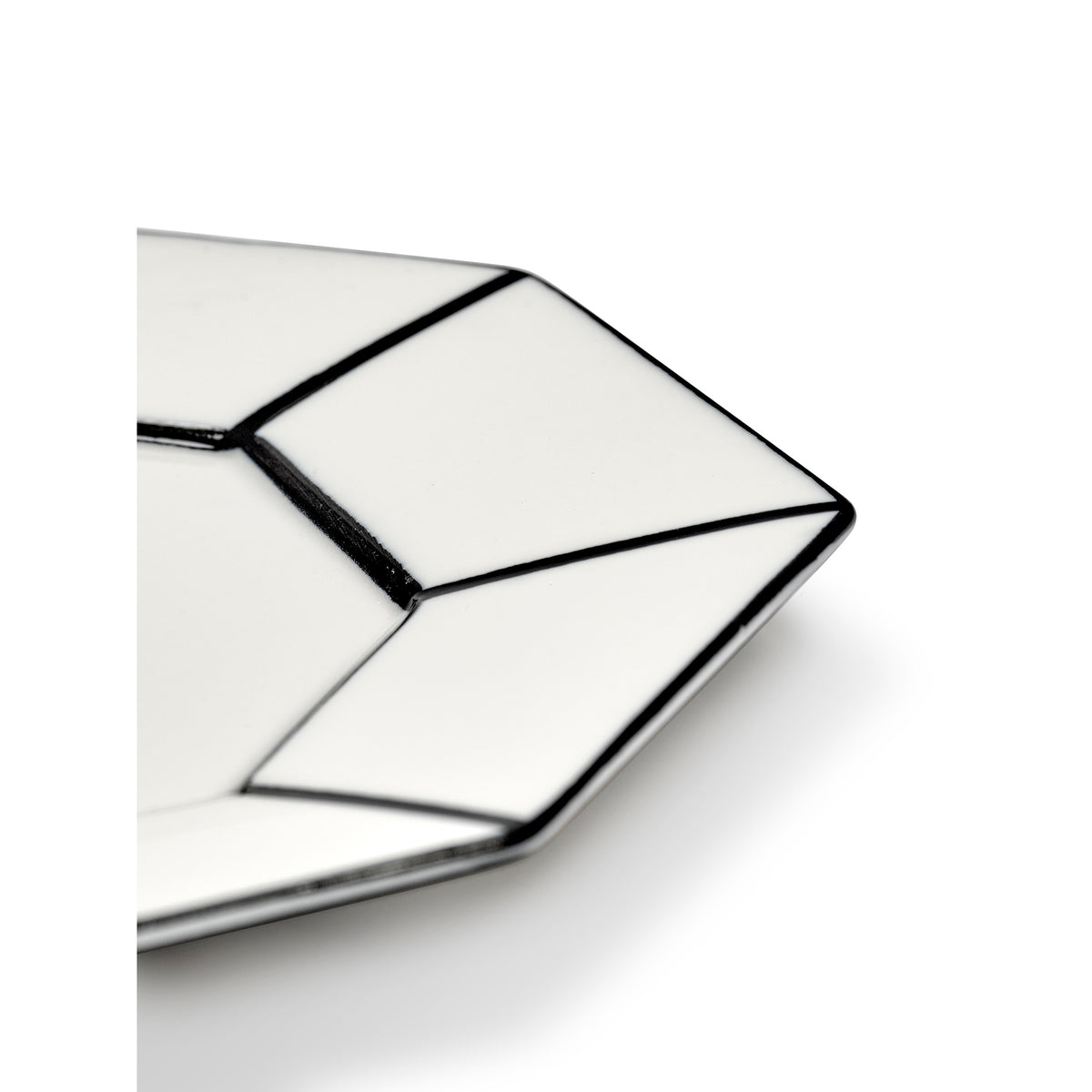Carte Blanche Black and White Dessert Plate - Set of 4