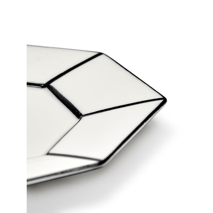 Carte Blanche Black and White Dessert Plate - Set of 4