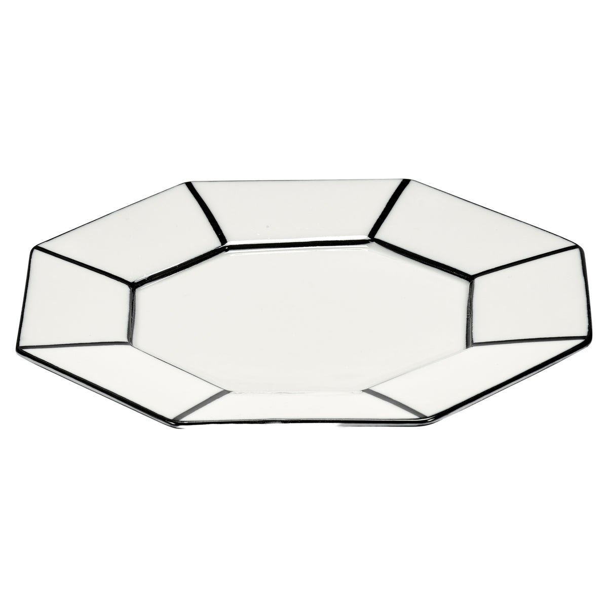 Carte Blanche Black and White Dessert Plate - Set of 4