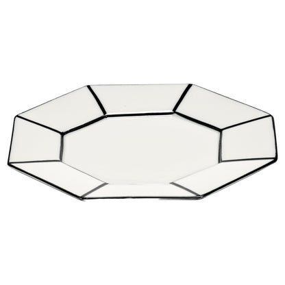 Carte Blanche Black and White Dessert Plate - Set of 4