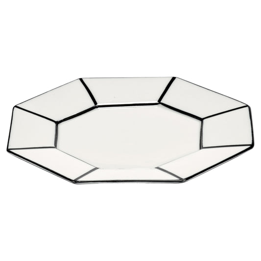 Carte Blanche Black and White Dessert Plate - Set of 4