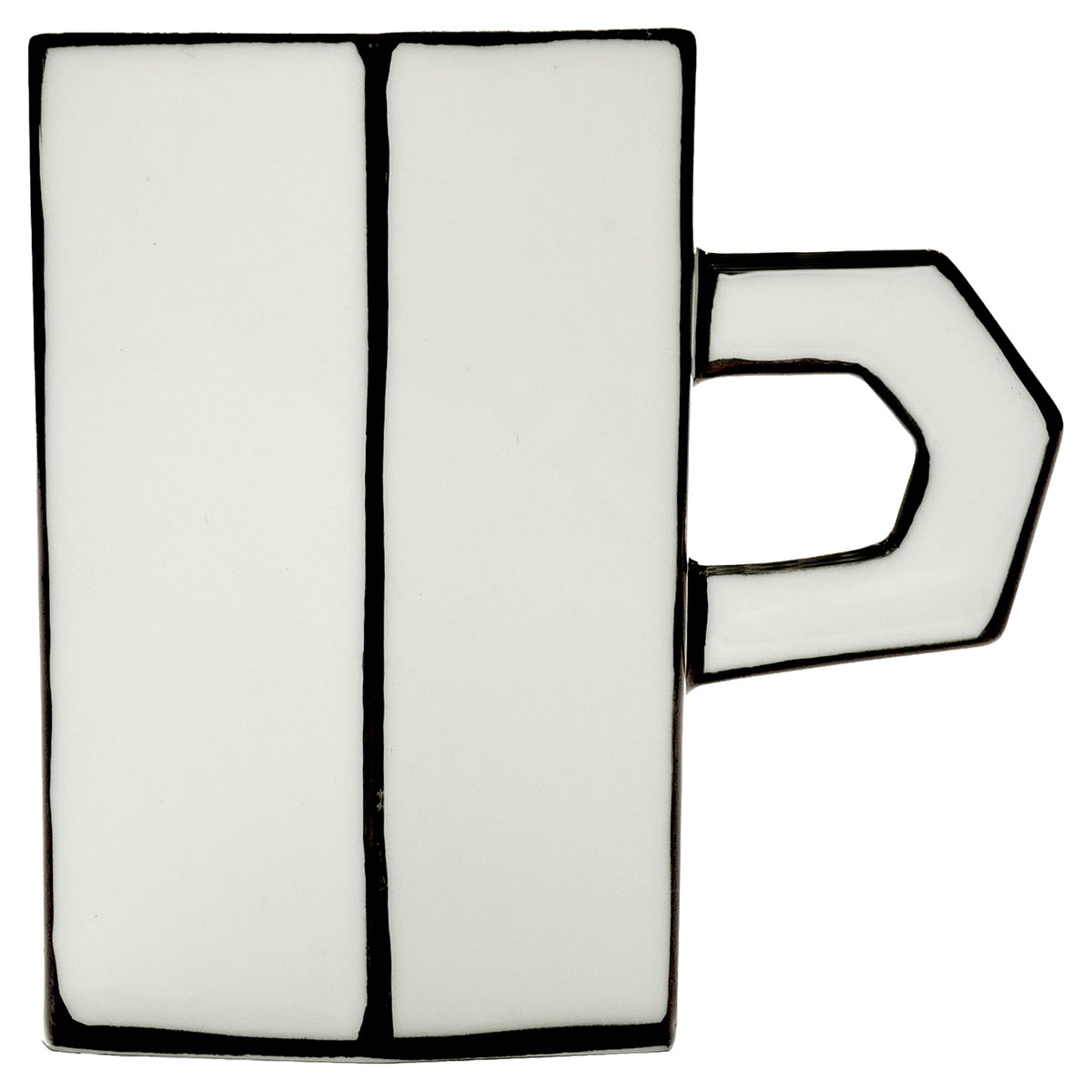 Carte Blanche Black and White Double Espresso Cup - Set of 4