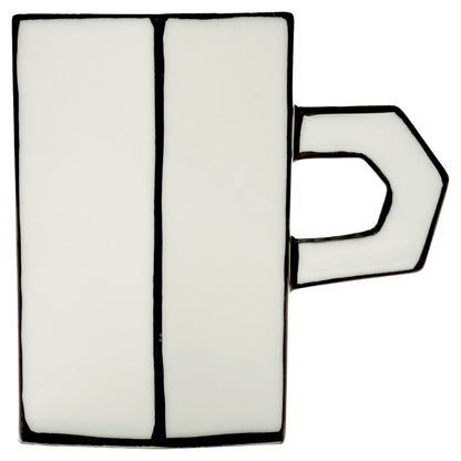 Carte Blanche Black and White Double Espresso Cup - Set of 4