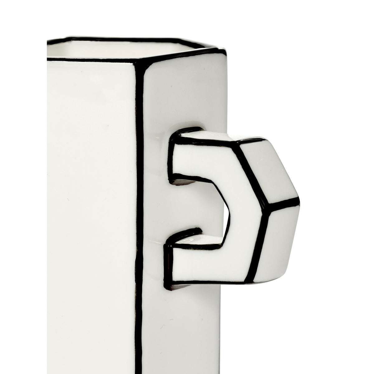 Carte Blanche Black and White Double Espresso Cup - Set of 4
