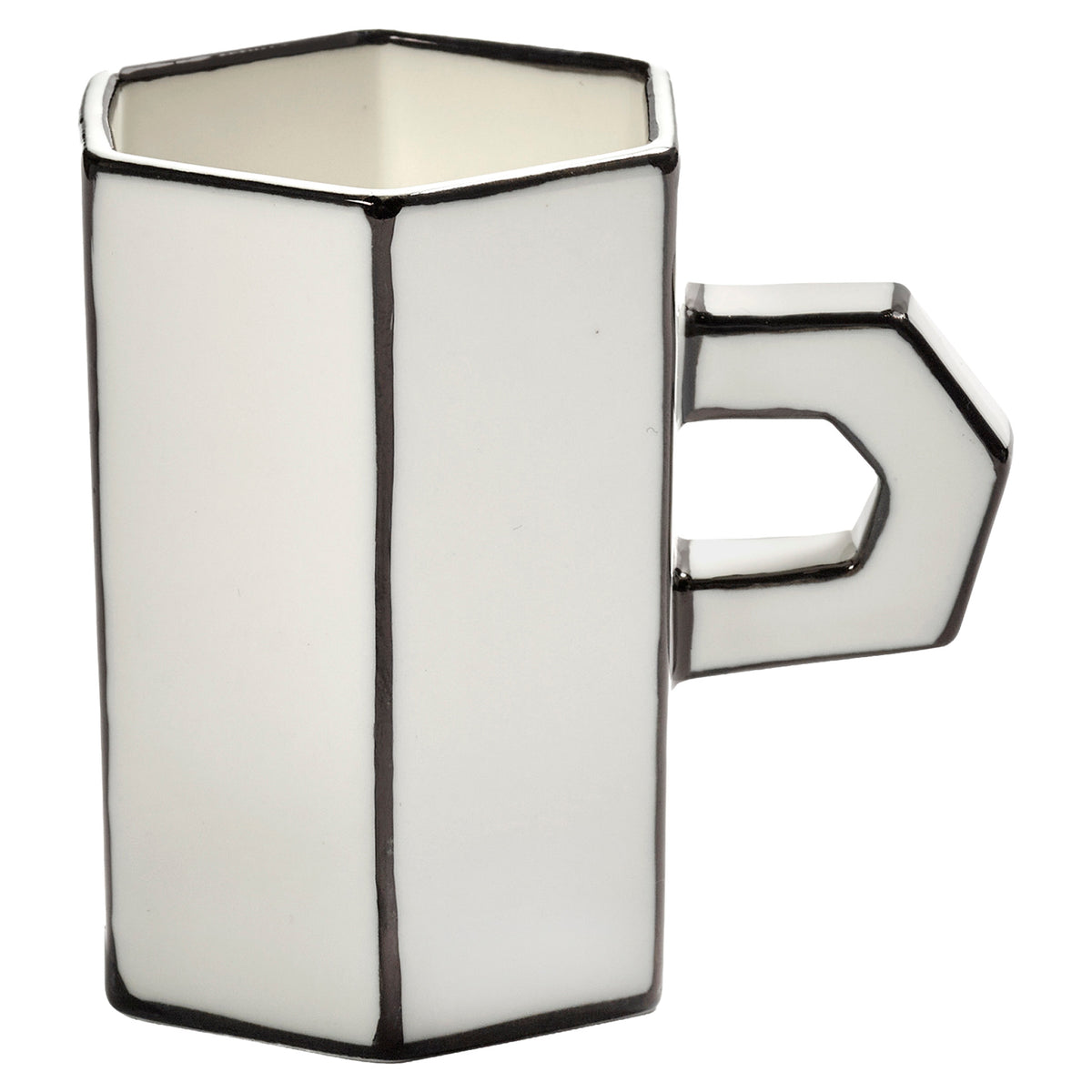 Carte Blanche Black and White Double Espresso Cup - Set of 4