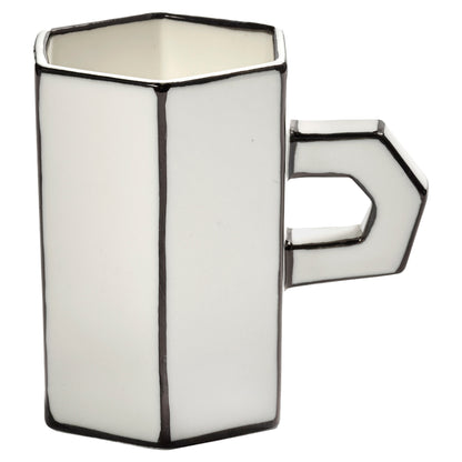 Carte Blanche Black and White Double Espresso Cup - Set of 4