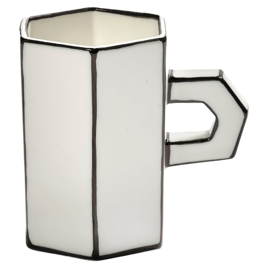 Carte Blanche Black and White Double Espresso Cup - Set of 4