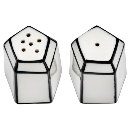 Carte Blanche Black and White Salt and Pepper Shaker Set