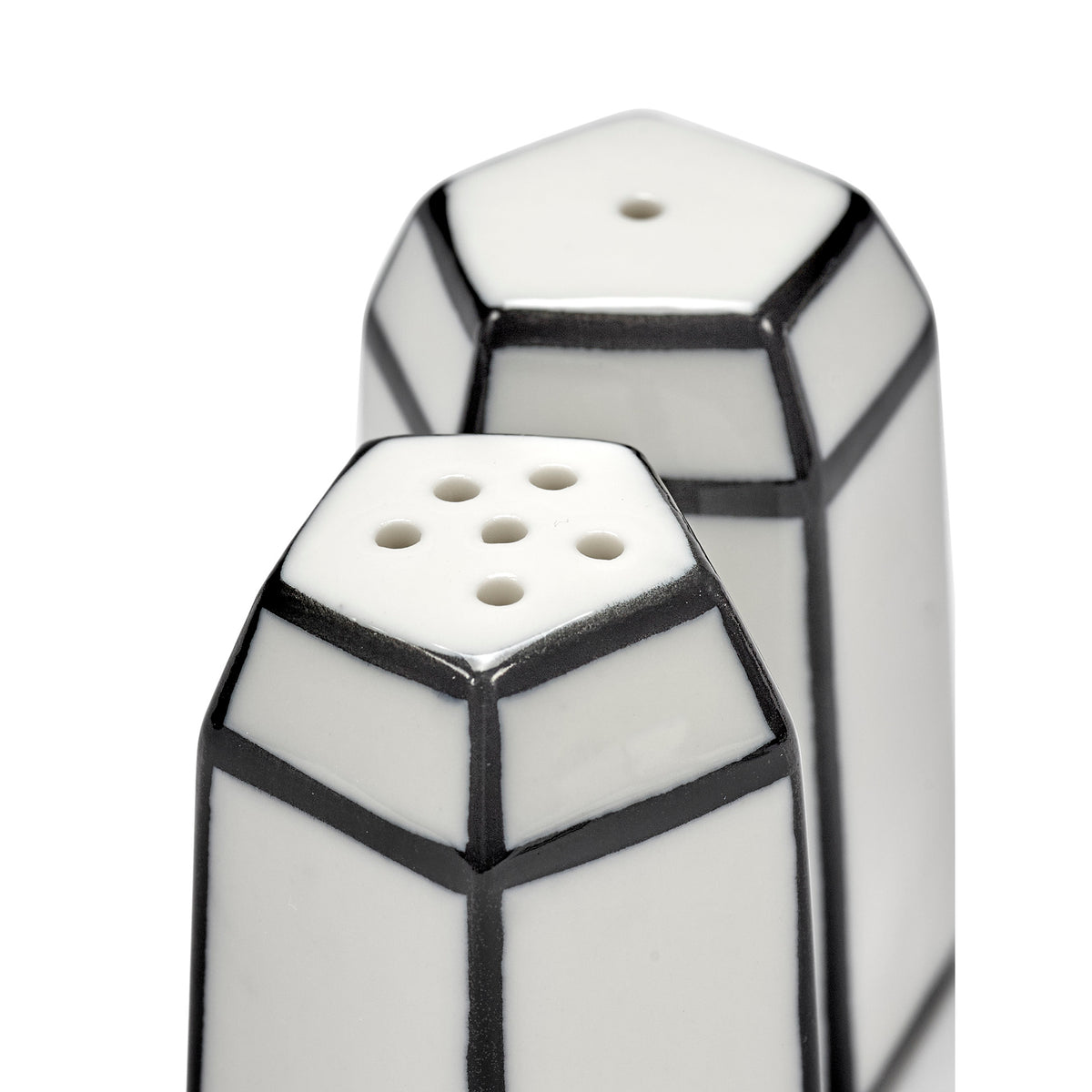 Carte Blanche Black and White Salt and Pepper Shaker Set