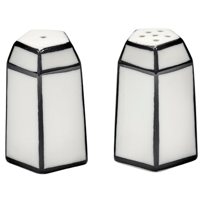 Carte Blanche Black and White Salt and Pepper Shaker Set