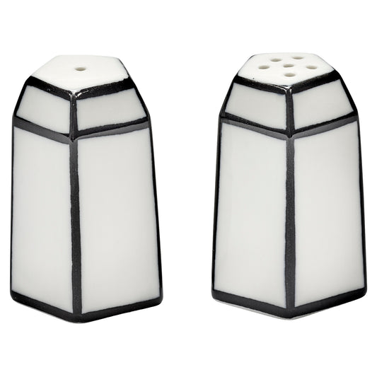 Carte Blanche Black and White Salt and Pepper Shaker Set