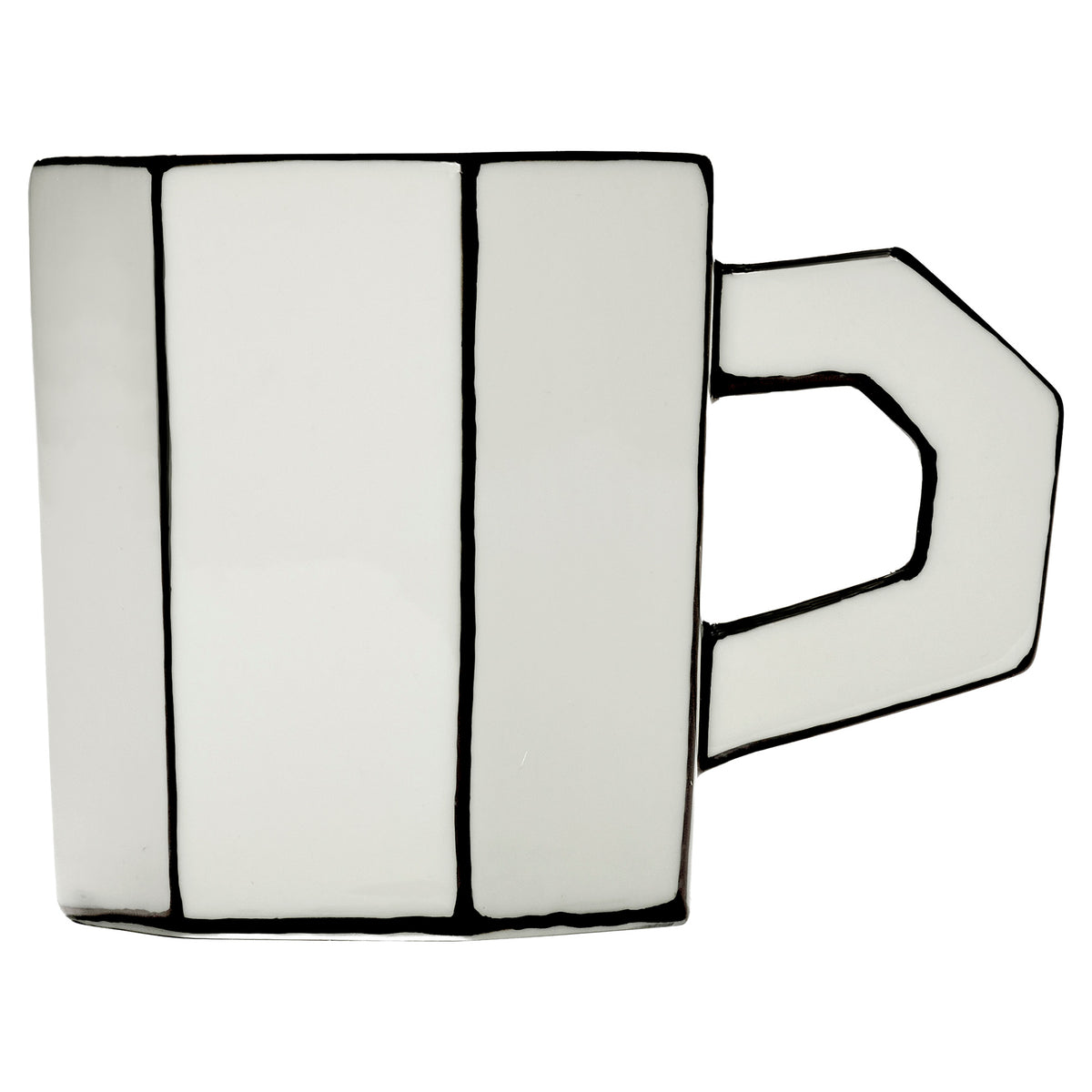 Carte Blanche Black and White Teacup - Set of 4