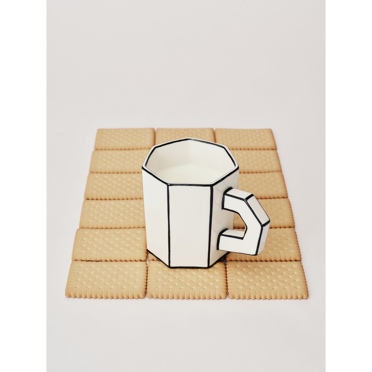 Carte Blanche Black and White Teacup - Set of 4
