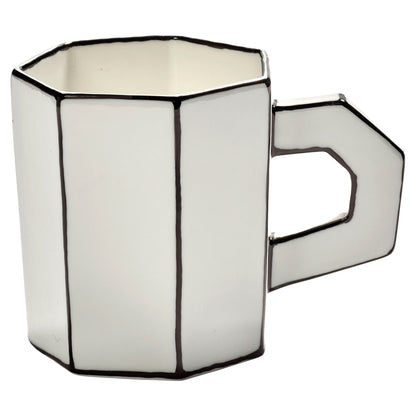 Carte Blanche Black and White Teacup - Set of 4
