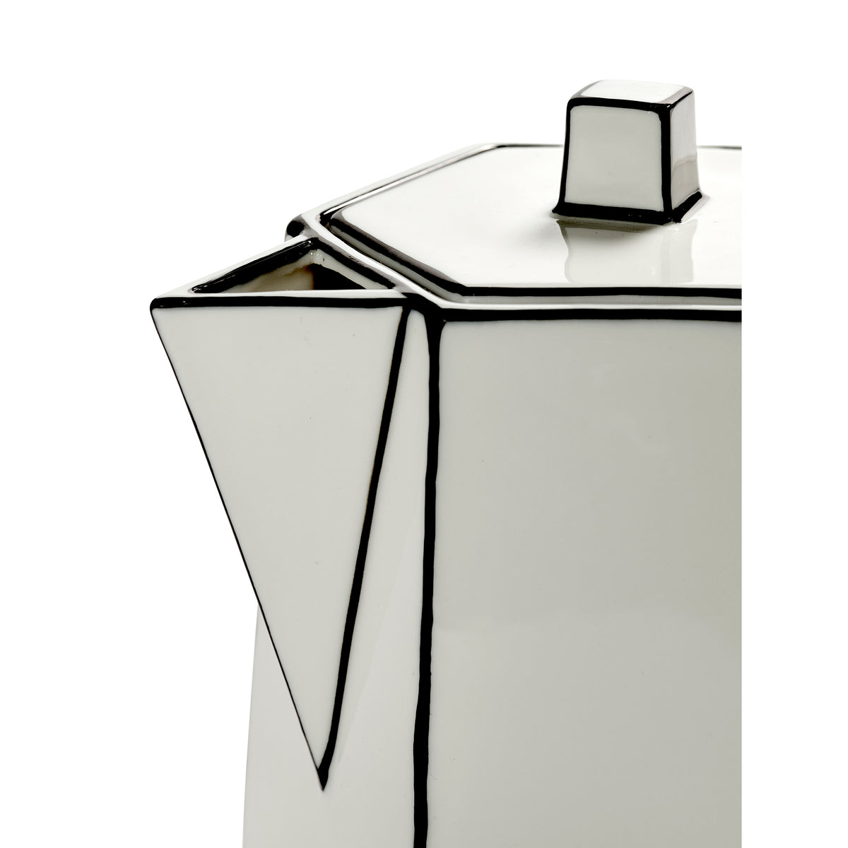 Carte Blanche Black and White Tea Pot