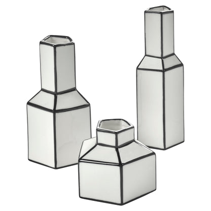 Carte Blanche Black and White Vase - Large