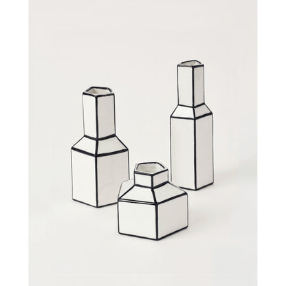 Carte Blanche Black and White Vase - Medium