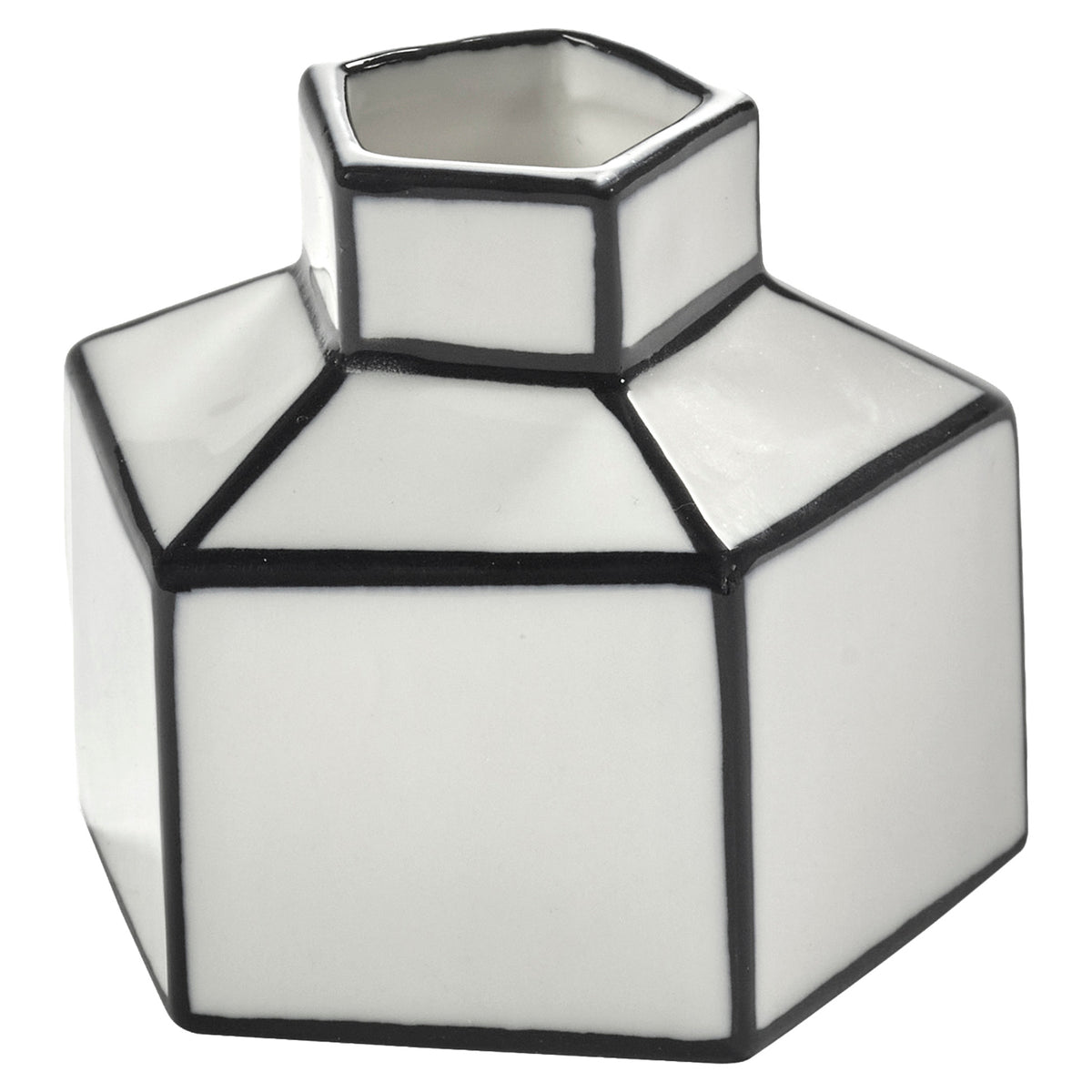 Carte Blanche Black and White Vase - Small